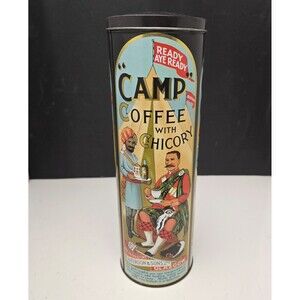 Vintage Camp Coffee with Chicory Tin R. Paterson & Sons Ltd. Glasgow 11"